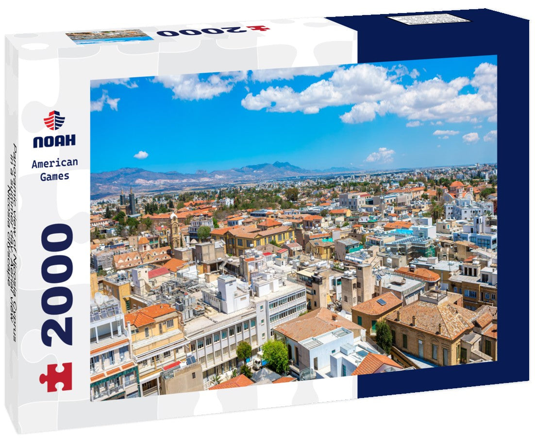 Noah Jigsaw Puzzle Panoramic view of Nicosia Cyprus in a summer day. Aerial view Nicosia cityscape 2000 pieces