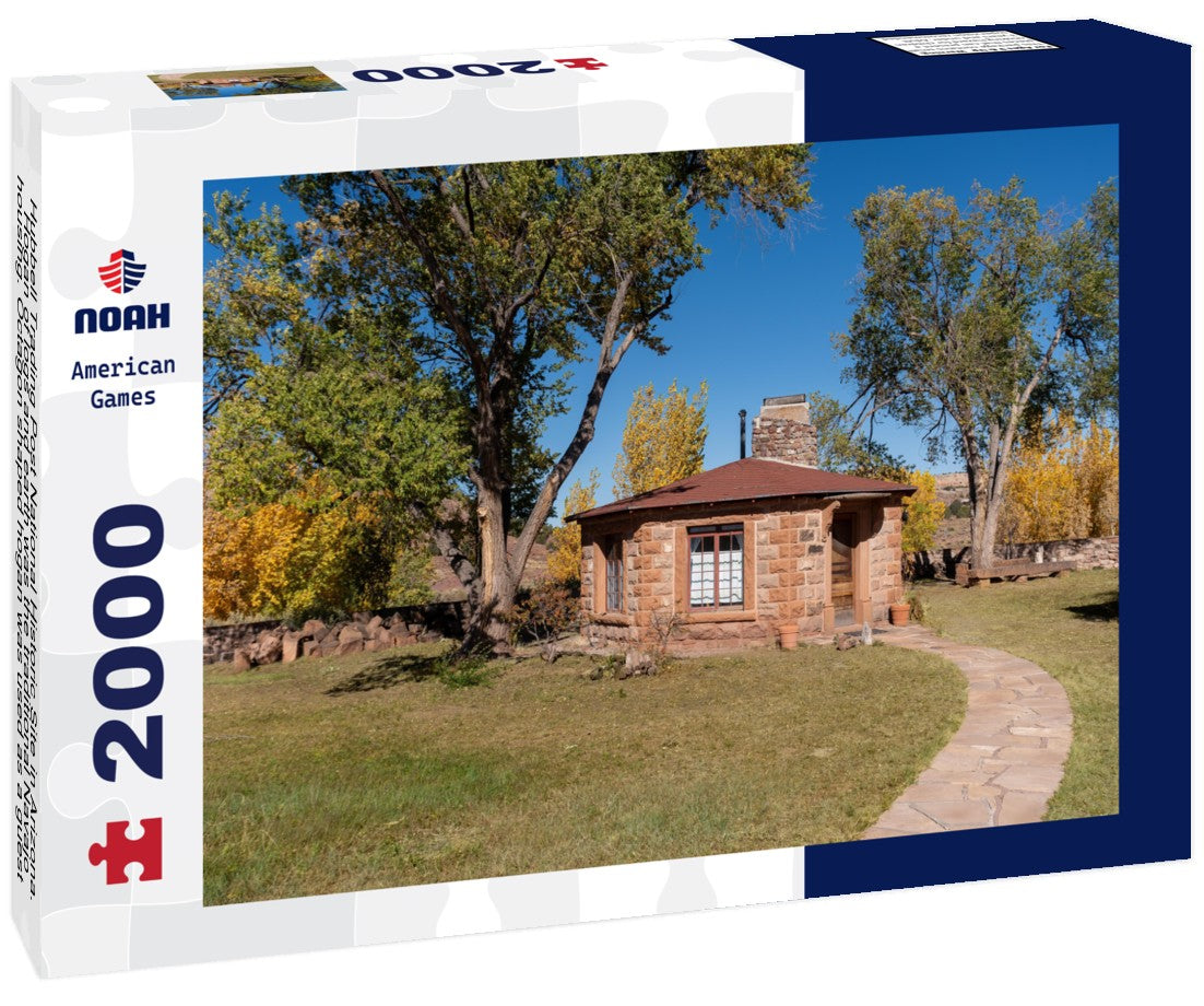 Hubbell Trading Post National Historic Site in Arizona. Hogan of logs and earth was the traditional Navajo housing. Octagon shaped hogan was used as a guest house for visitors, artist in residence 2000pc Puzzle