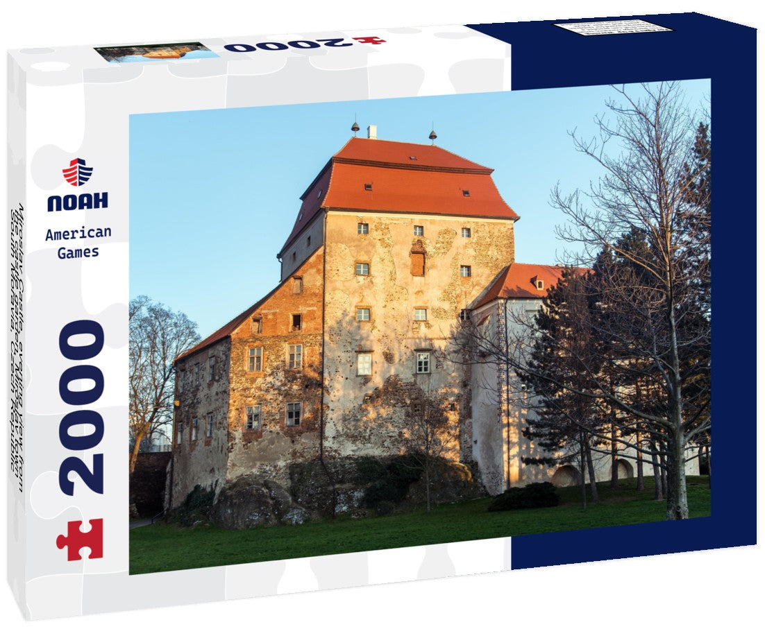 Noah Jigsaw Puzzle Miroslav Castle, evening view from the castle garden, Miroslav town, South Moravia, Czech Republic 2000 pieces