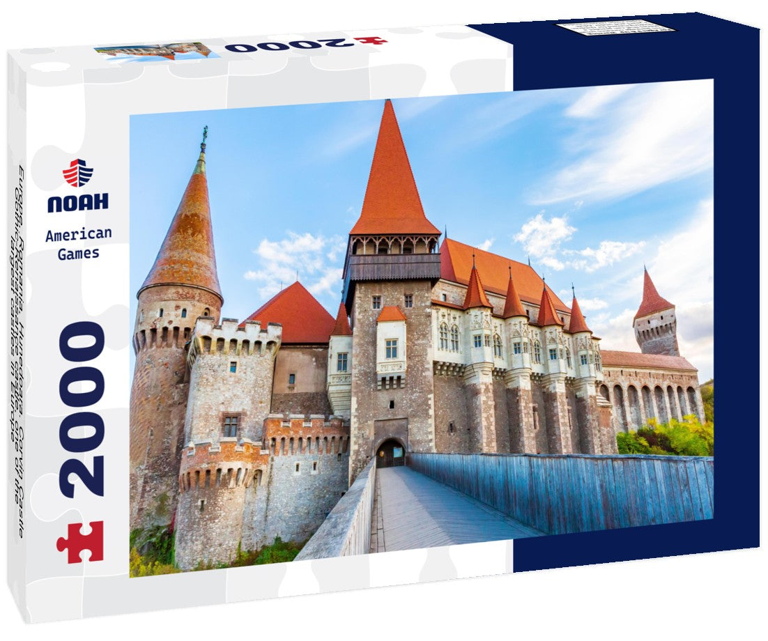 Noah Jigsaw Puzzle Europe, Romania, Hunedoara. Corvin Castle, Gothic-Renaissance castle, one of the largest castles in Europe 2000 pieces