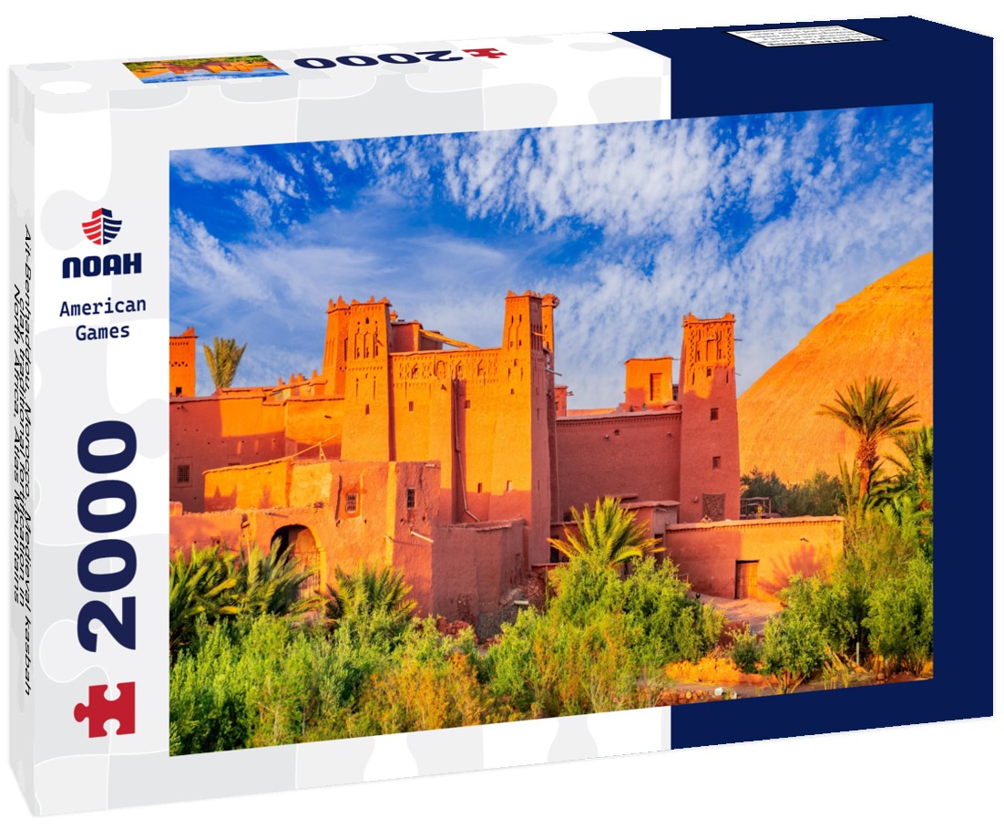 Noah Jigsaw Puzzle Ait-Benhaddou, Morocco. Medieval kasbah, clay traditional fortification in North Africa, Atlas Mountains 2000 pieces