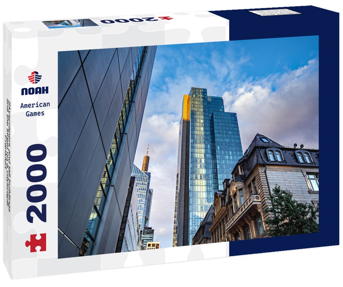 Noah Jigsaw Puzzle Skyscrapers and tall buildings line the street on a cityscape: Frankfurt 2000 pieces