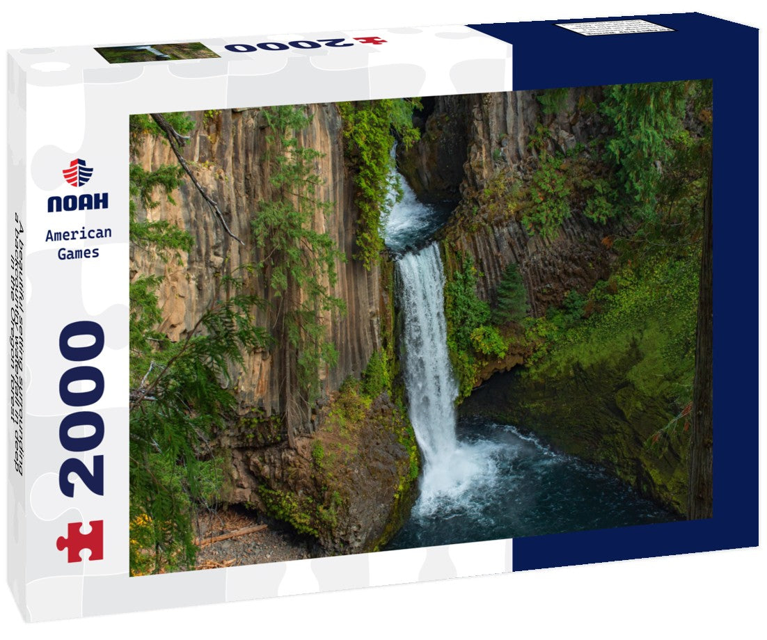 Noah Jigsaw Puzzle A beautiful setting surrounding a backcountry waterfall in deep in the Oregon forest 2000 pieces