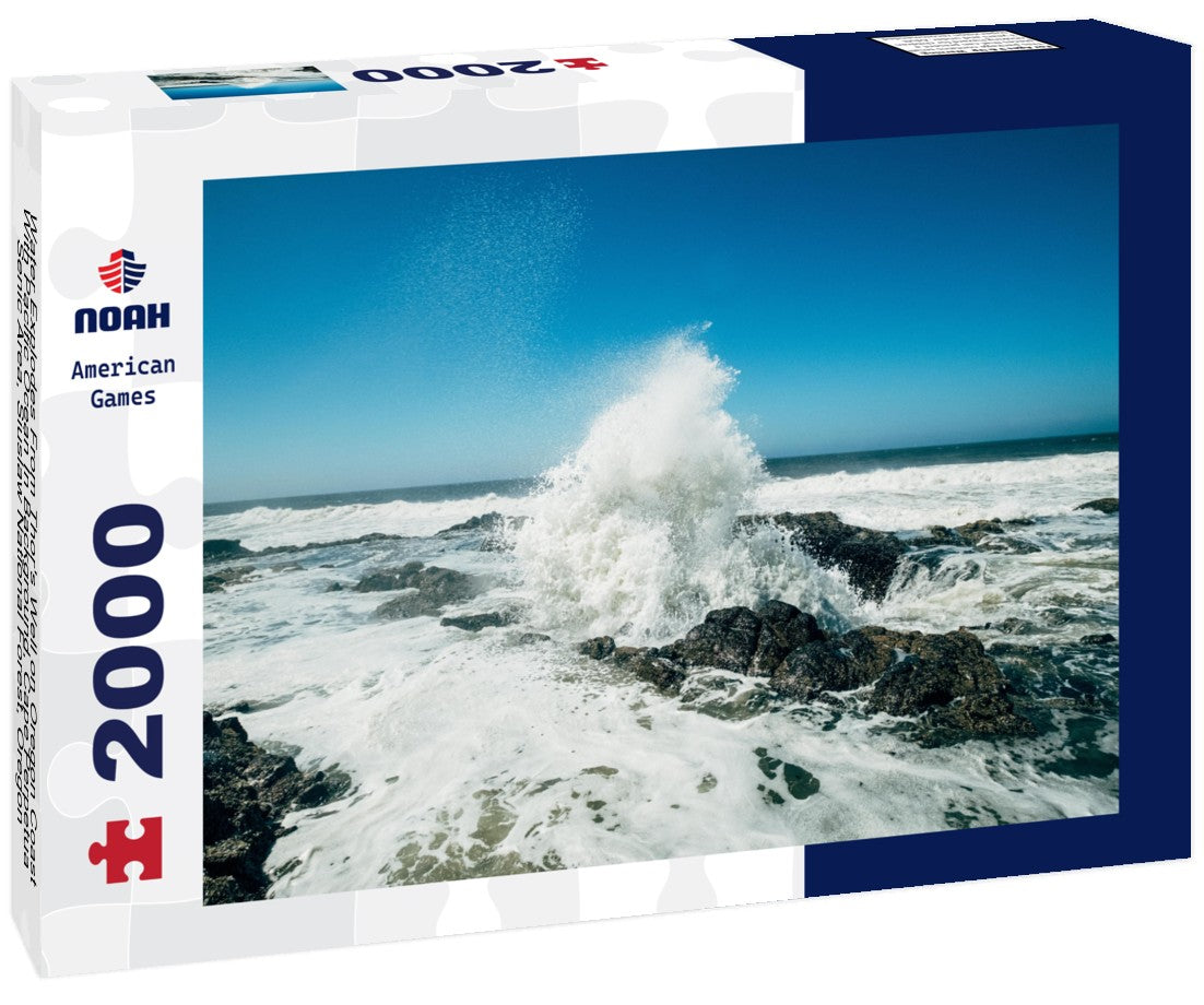 Noah Jigsaw Puzzle Water Explodes From Thor's Well on Oregon Coast With Pacific Ocean In Background, Cape Perpetua Senic Area, Siuslaw National Forest, Oregon 2000 pieces