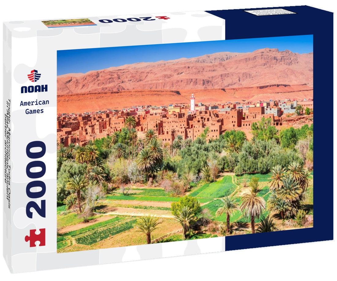 Noah Jigsaw Puzzle Tinghir, Morocco. Todra Oasis in Atlas Mountains, ancient berber architecture 2000 pieces
