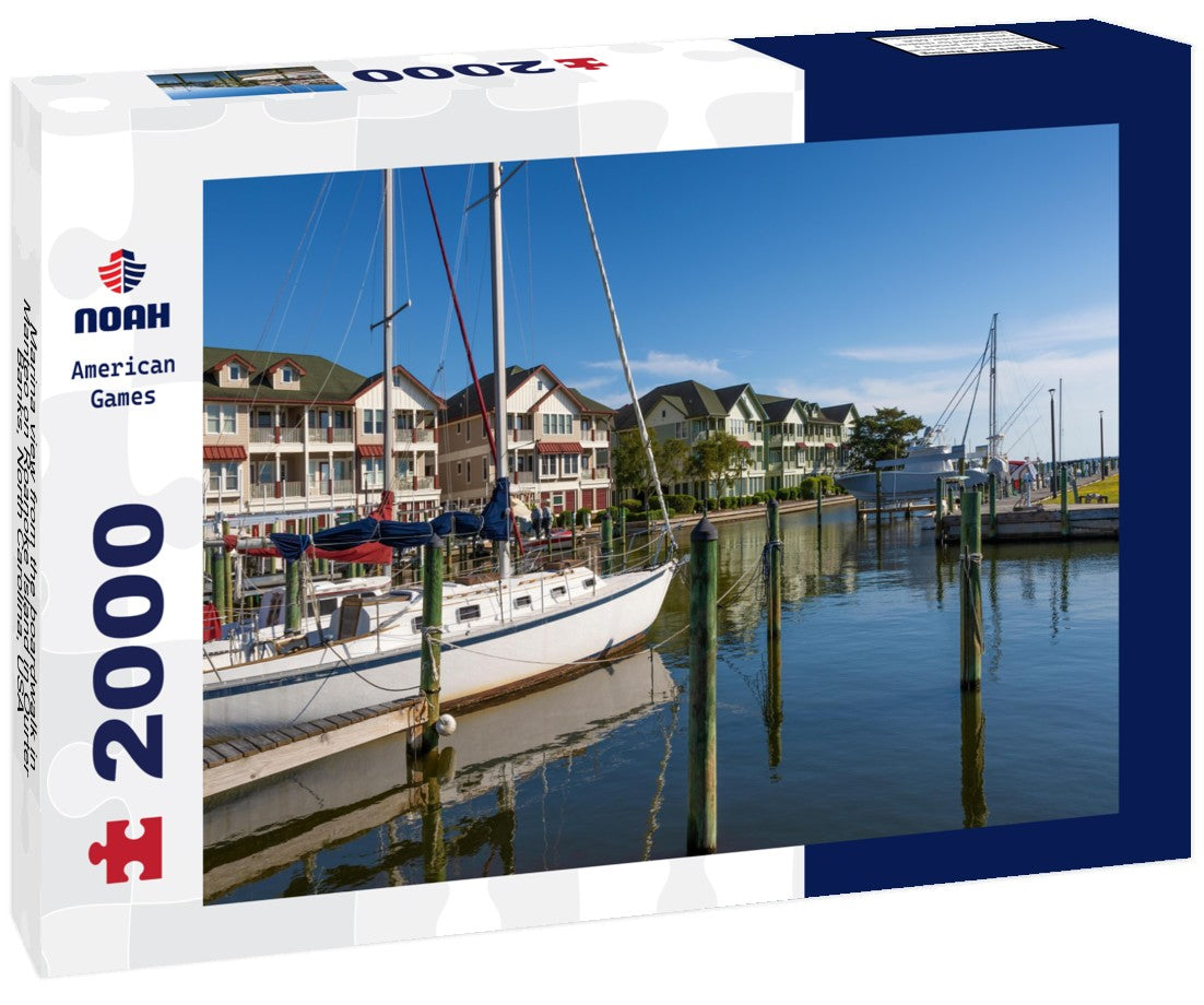 Noah Jigsaw Puzzle Marina view from the boardwalk in Manteo on Roanoke Island in Ourter Banks, North Carolina, USA 2000 pieces