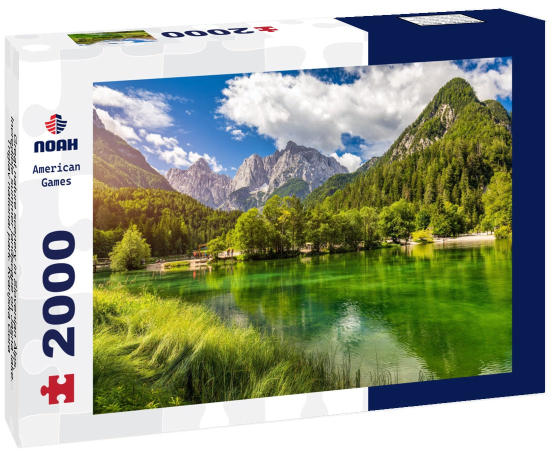Noah Jigsaw Puzzle Great nature scenery in Slovenian Alps. Incredible summer landscape on Jasna lake. Triglav national park. Kranjska Gora, Slovenia. Mountain lake Jasna in Krajsnka Gora, Slovenia 2000 pieces