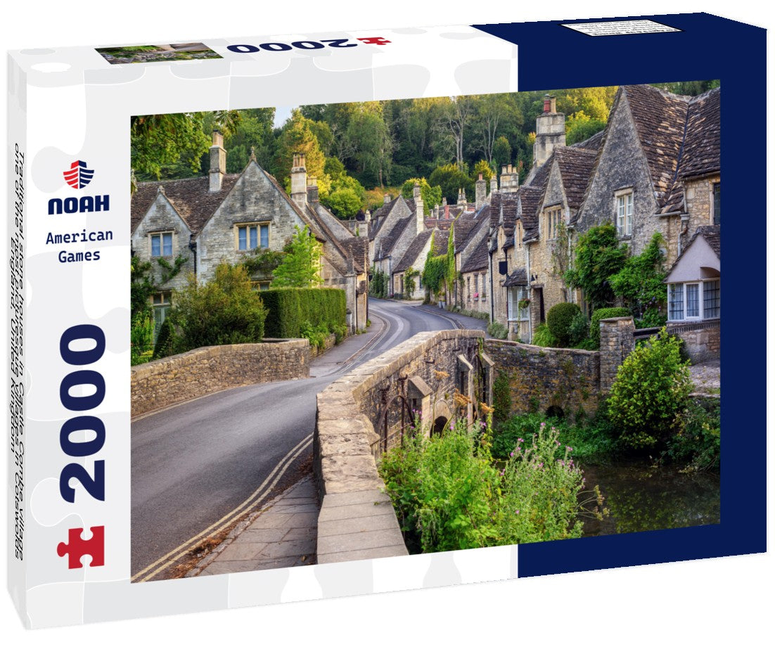 Noah Jigsaw Puzzle Traditional stone houses in Castle Combe village, one of the most picturesque villages in Cotswolds, England, United Kingdom 2000 pieces