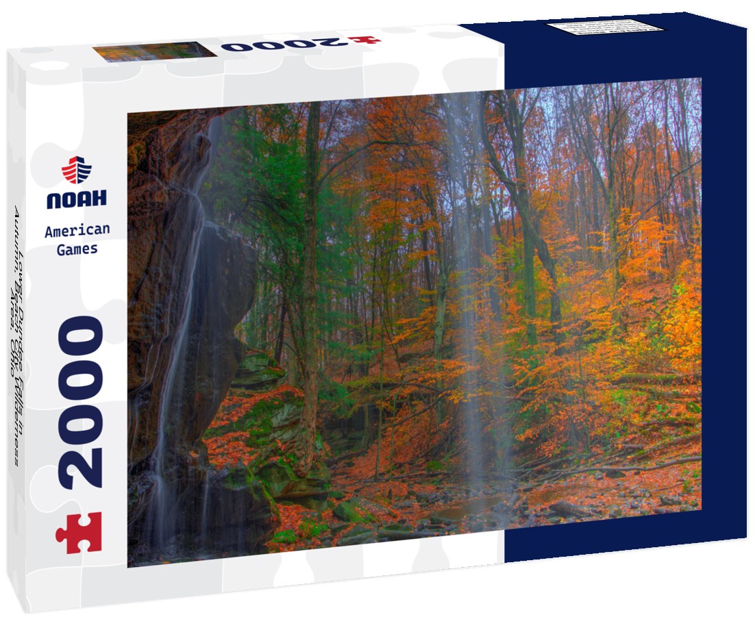Noah Jigsaw Puzzle Lower Dundee Falls in Autumn, Beach City Wilderness Area, Ohio 2000 pieces