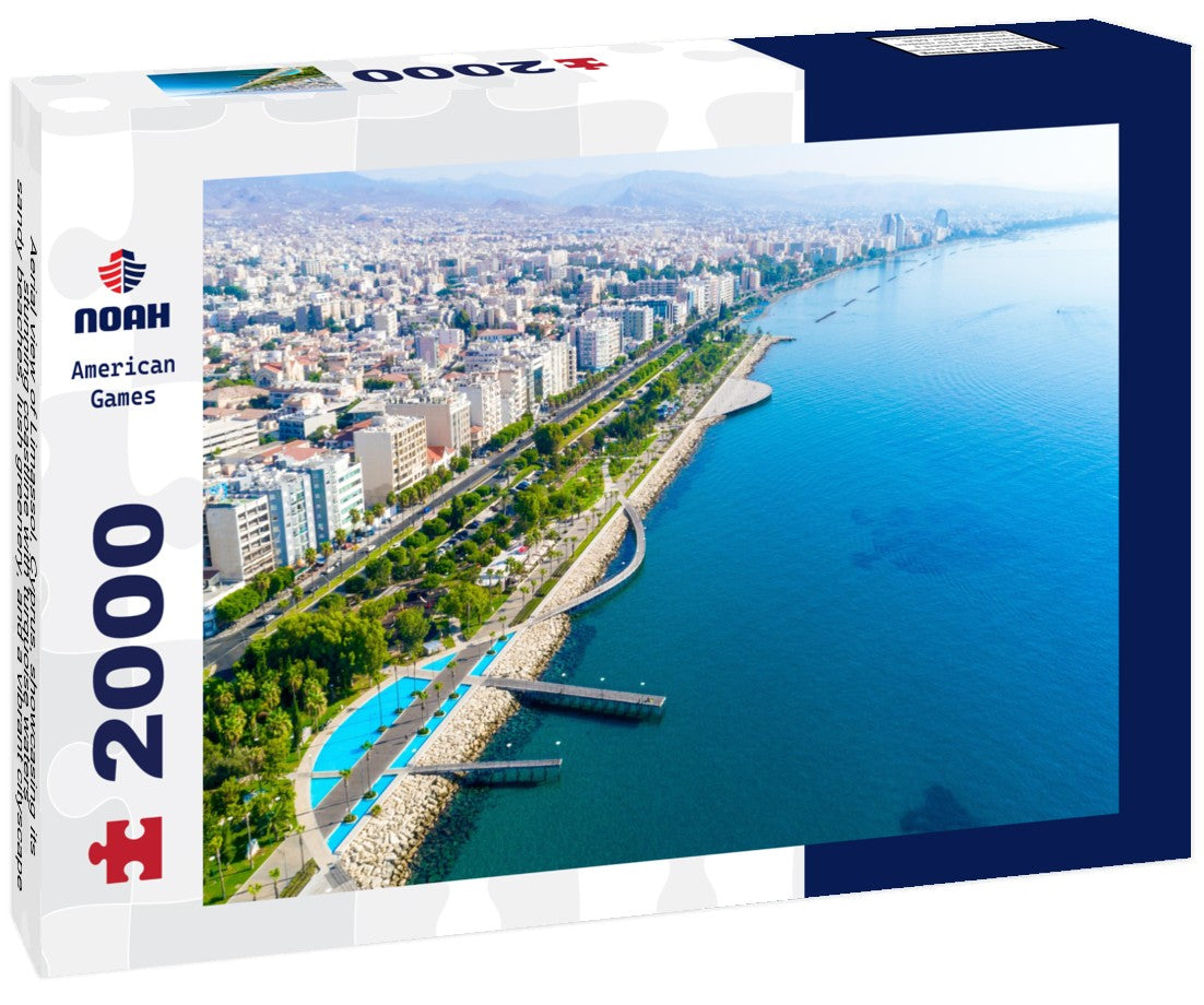 Noah Jigsaw Puzzle Aerial view of Limassol, Cyprus, showcasing its stunning coastline with turquoise waters, sandy beaches, lush greenery, and a vibrant cityscape 2000 pieces