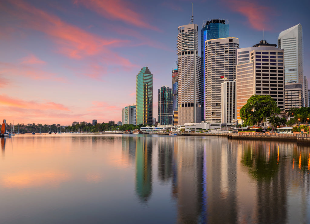Brisbane. Cityscape image of Brisbane skyline during sunrise in Australia