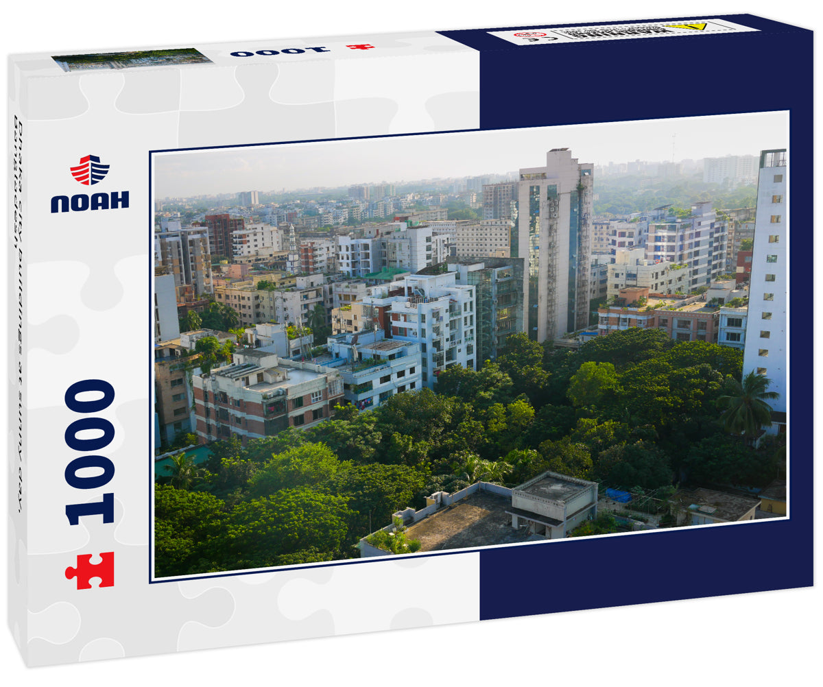 Dhaka city buildings at sunny day, Bangladesh