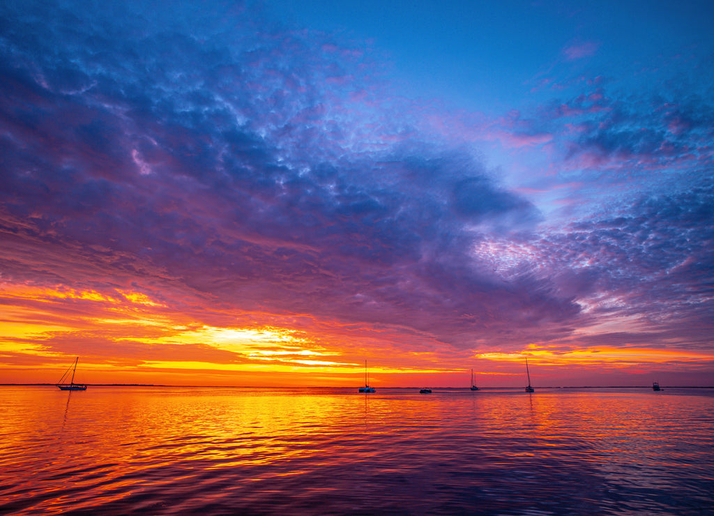 Beautiful tropical sunrise on the beach