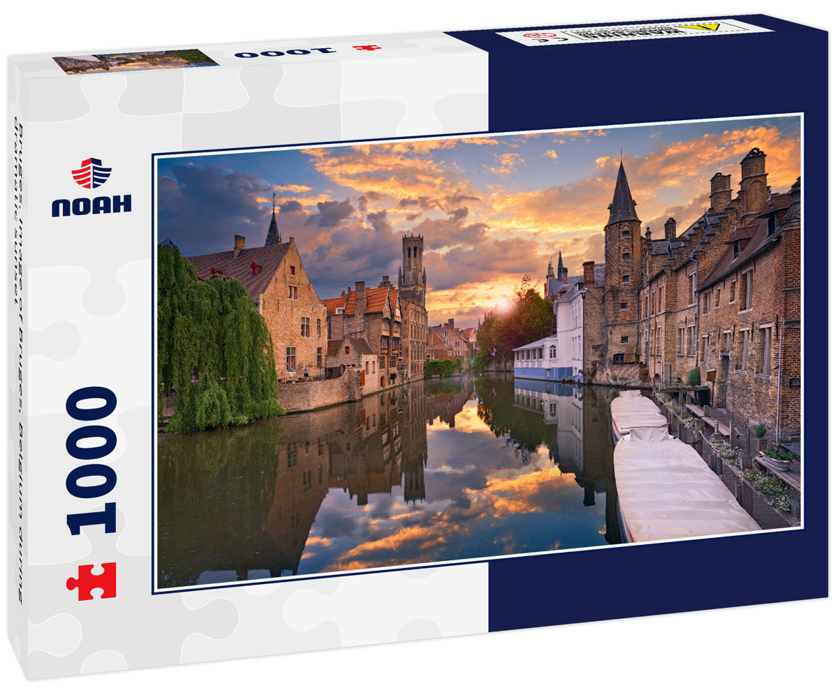 Bruges. Image of Bruges, Belgium during dramatic sunset