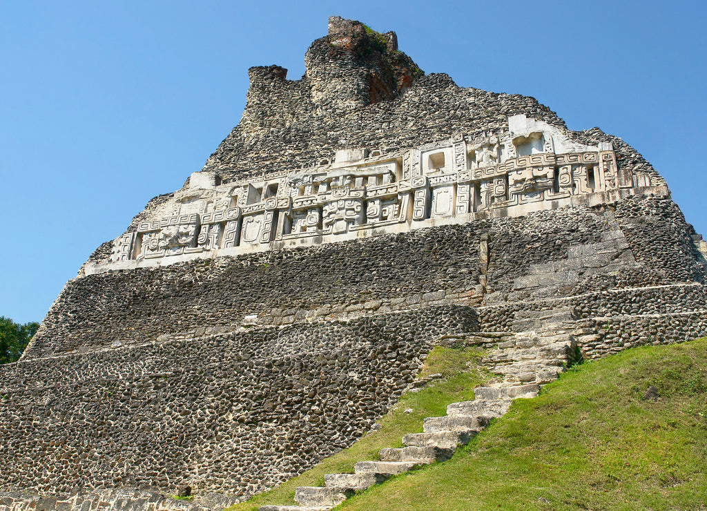 Xunantunich - Ancient Maya archaeological site in western Belize with pyramid El Castillo