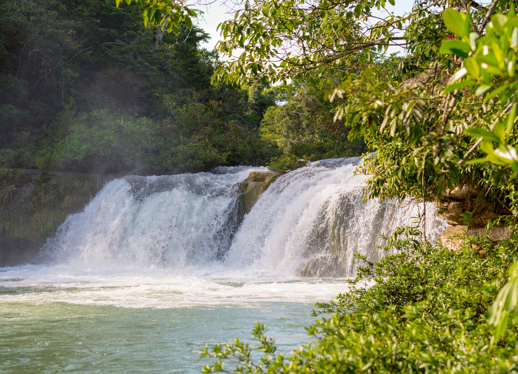 Waterfall In Rio Blanco National Park Belize