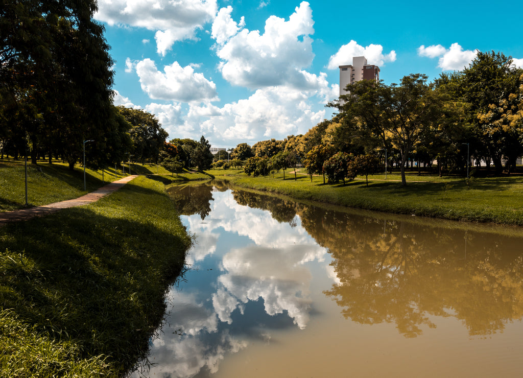 Panoramic view of the Ecological Park (Parque Ecologico), in Indaiatuba, Brazil