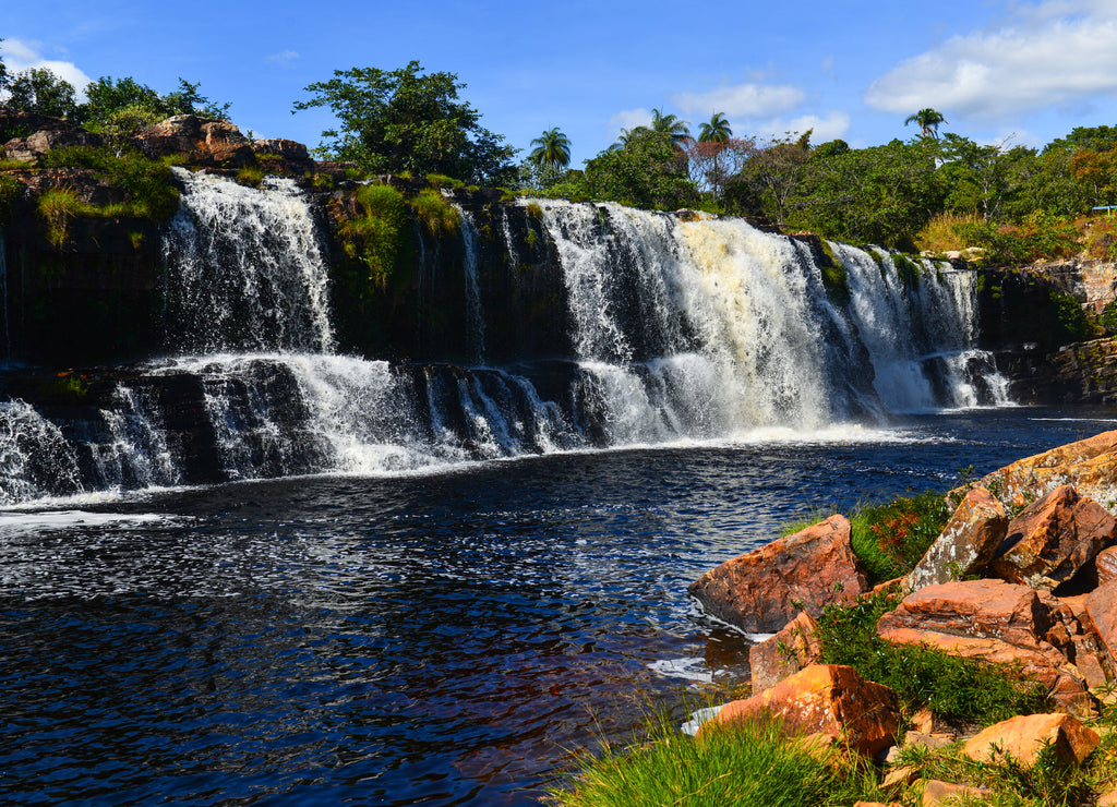 The Cachoeira Grande waterfall, just outside the Serra do Cipó National Park, Minas Gerais state, Brazil