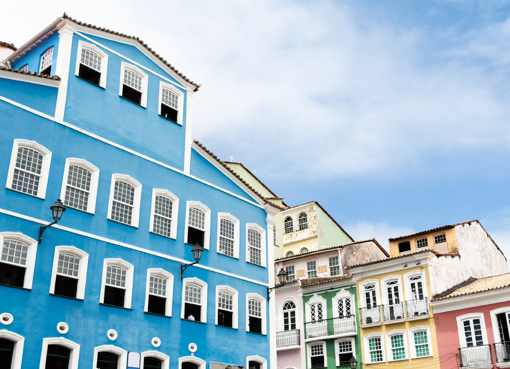 Streets of Pelourinho, historical and cultural place in Salvador, Bahia, Brazil