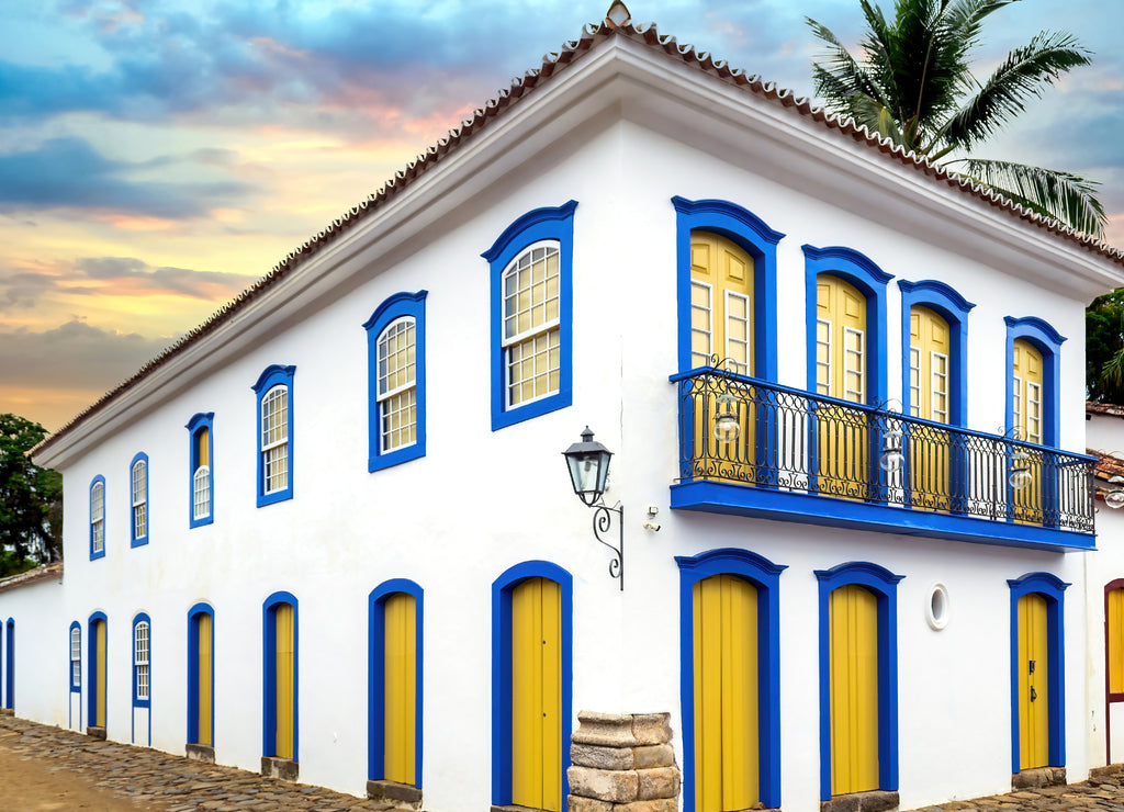 Portuguese Style Colonial Architecture in Paraty, Rio de Janeiro State, Brazil