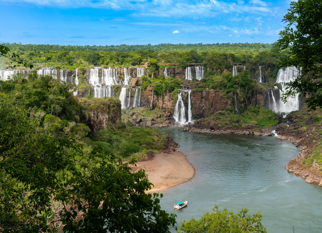 Brazil, the famous falls of Iguaçu (Iguazu) seen from the Brazilian side