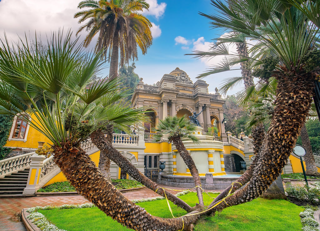 Vintage Cerro Santa Lucia in Downtown Santiago in Chile