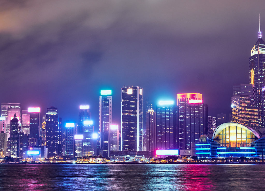 Hong Kong skyline at night