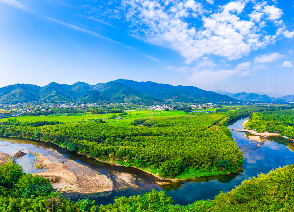 Beautiful rural natural scenery in Hangzhou, China