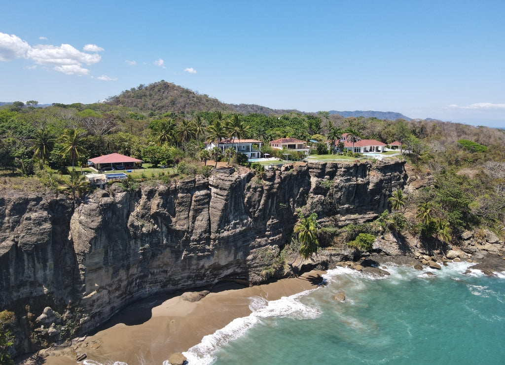 Aerial View of Montezuma and Tango Mar in Puntarenas, Costa Rica