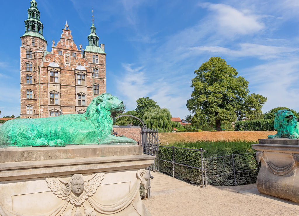 Famous Rosenborg castle, one of the most visited tourist attractions in Copenhagen
