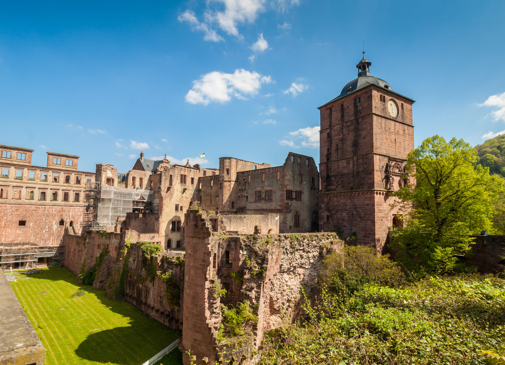 The ruin of heidelberg castle or heidelberger schloss, Germany