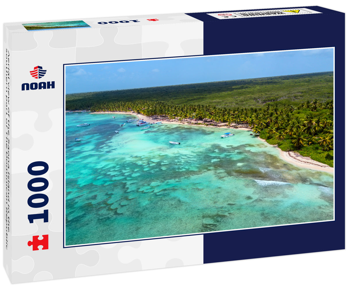 Aerial view of the Saona Island in the southern part of The Dominican Republic