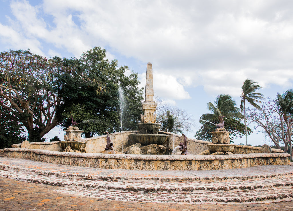 Ancient village Altos de Chavon - Colonial town reconstructed in Dominican Republic. Casa de Campo, La Romana, Dominican Republic. Vocation and travel, tropical seaside resort