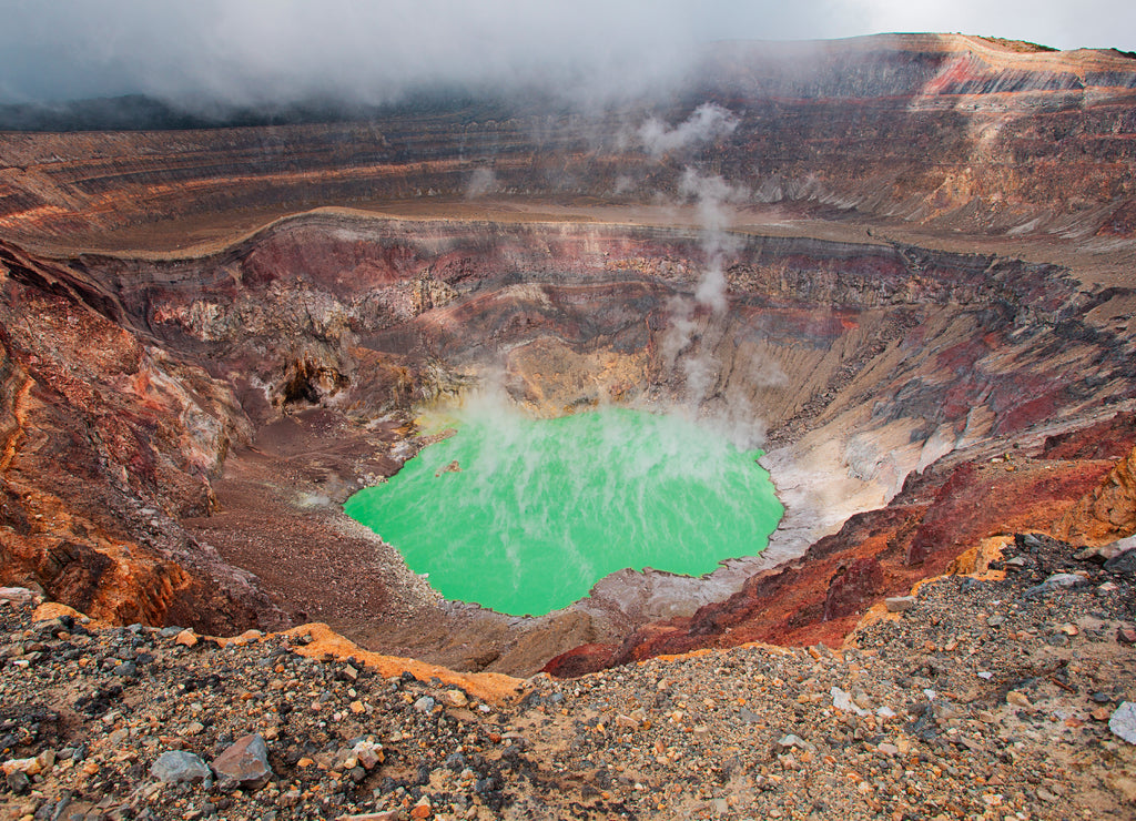 Santa Ana volcano caldera in El Salvador