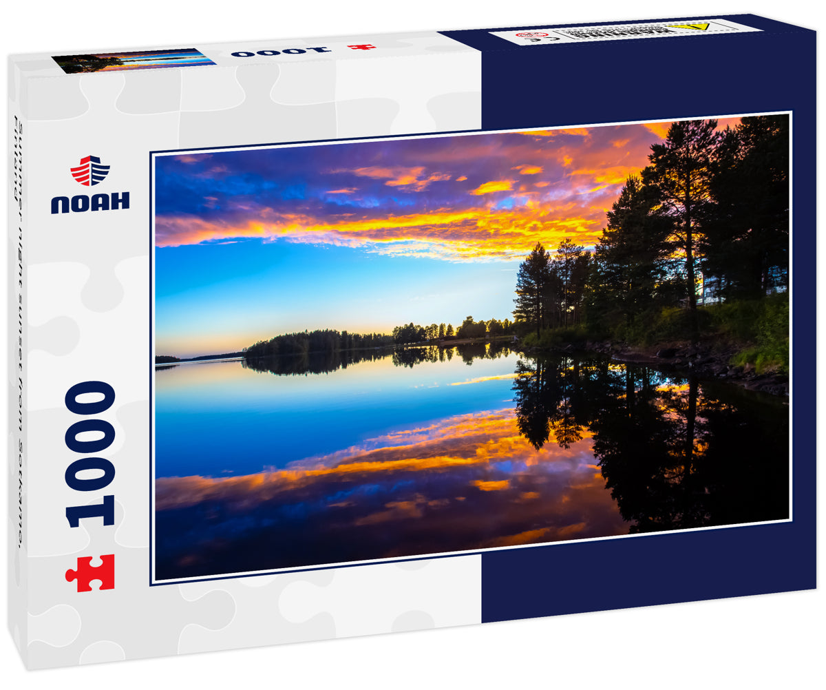 Summer night sunset from Sotkamo, Finland