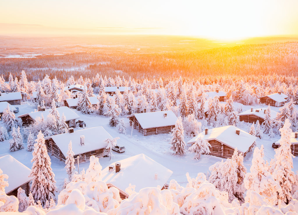Stunning sunset view in Finland