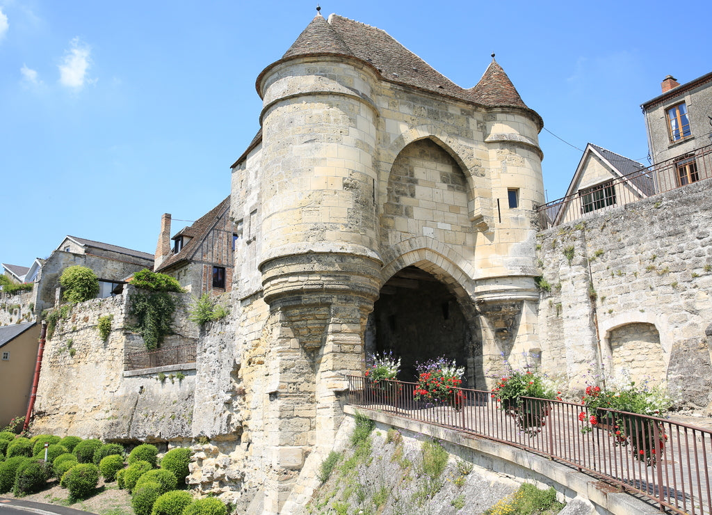 The historic Town Gate in Laon, Picardie, France