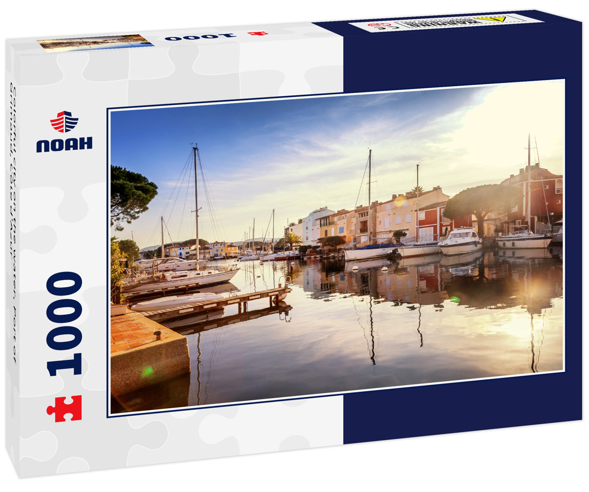 Colorful city on the water, Port of Grimaud, Côte d'Azur