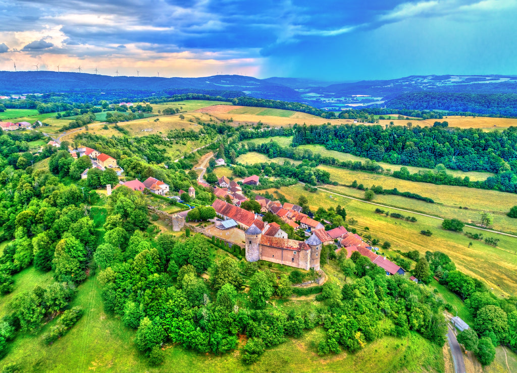 Chateau de Belvoir, a medieval castle in the Doubs department of France