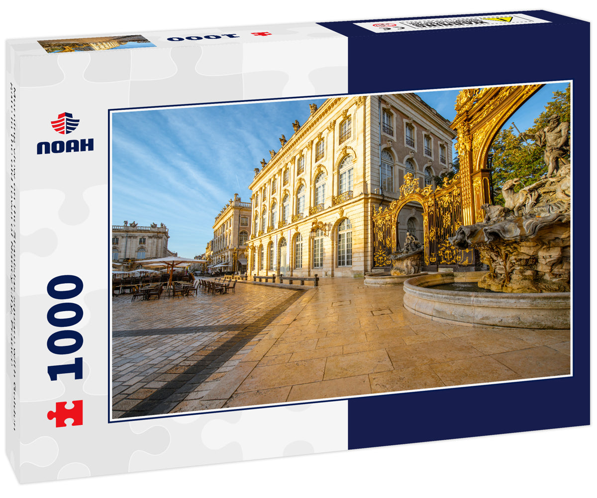 Morning view on the Stanislas square with Golden gate in the old town of Nancy city, France