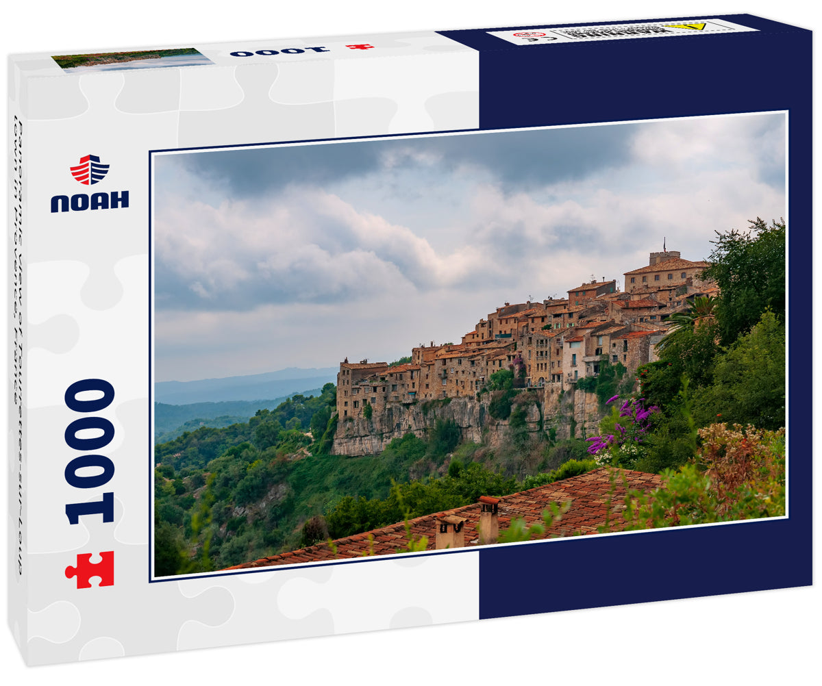Panoramic view of Tourrettes-sur-Loup town in Provence, France