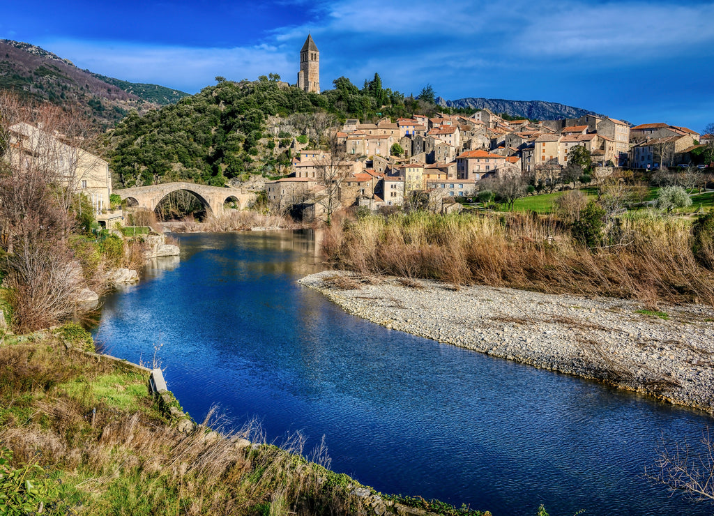 The village of Olargues in the Languedoc region of France