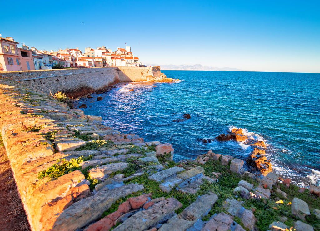 Antibes historic old town seafront and landmarks view