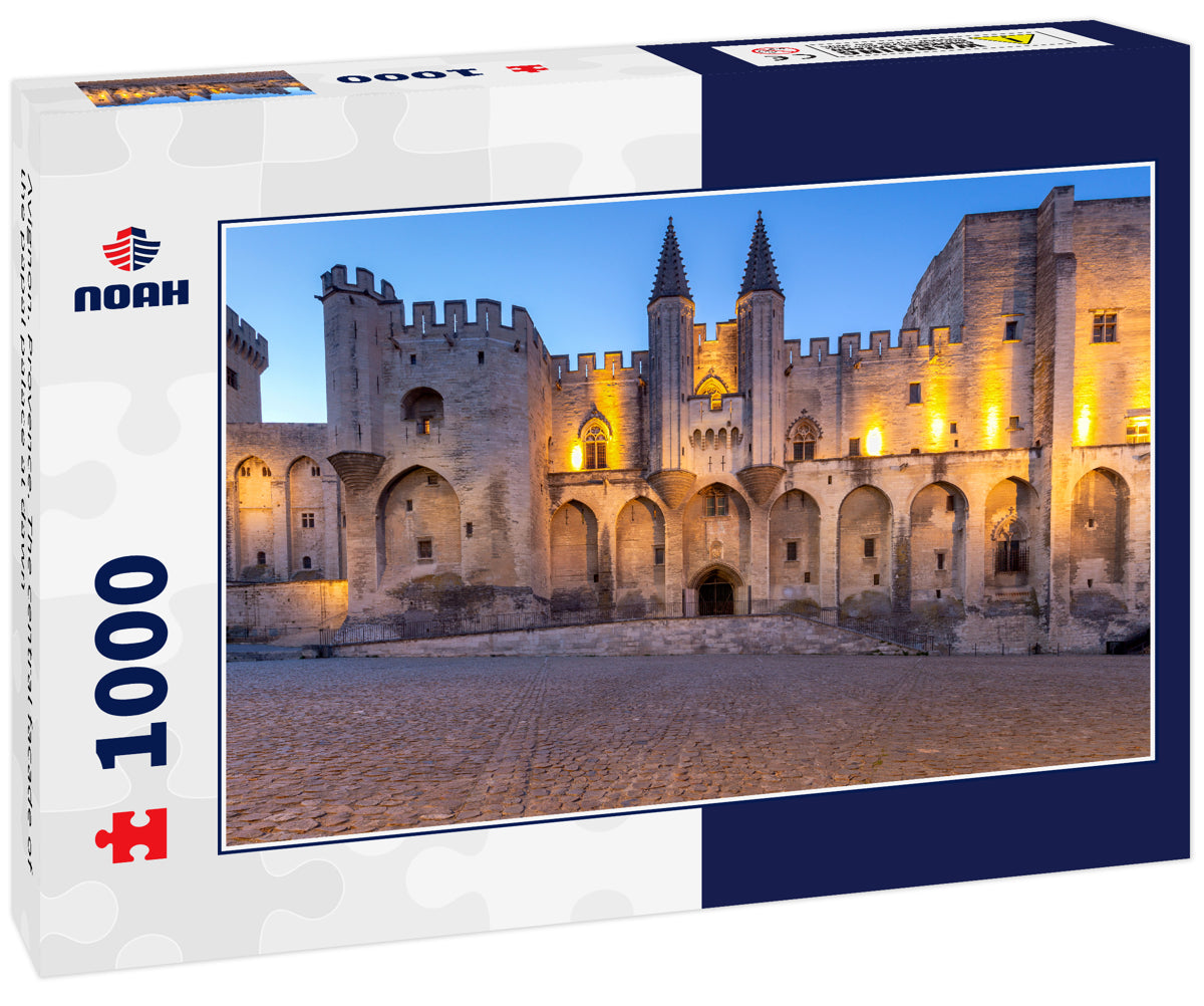 Avignon. Provence. The central facade of the papal palace at dawn