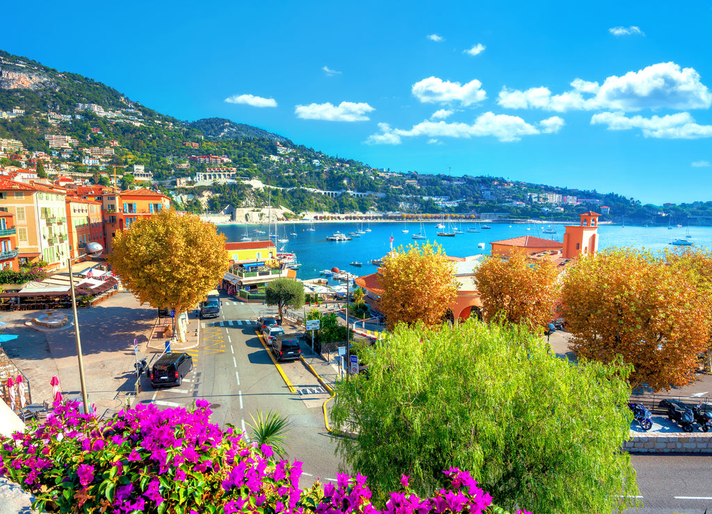 Resort village Villefranche sur Mer. Mediterranean sea , French Riviera, Cote d'Azur, France