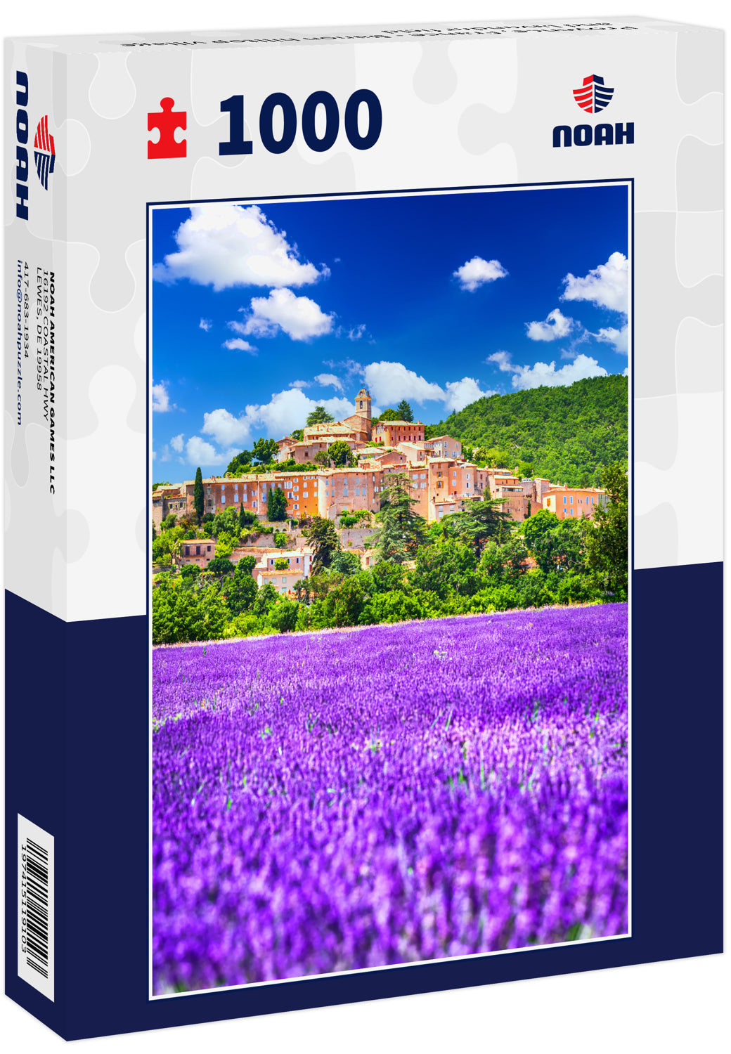 Provence, France - Banon hilltop village and lavender field