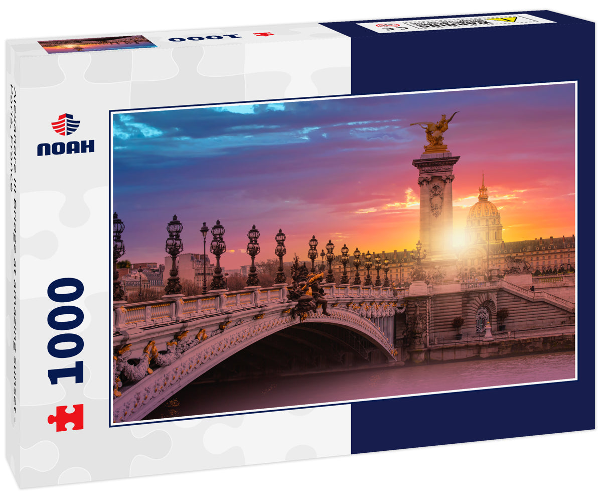 Alexandre III Bridge at amazing sunset - Paris, France