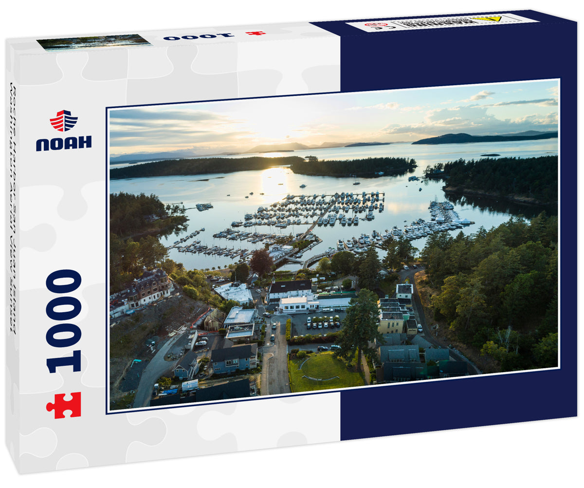 Roche Harbor San Juan Island Washington Aerial View Sunset