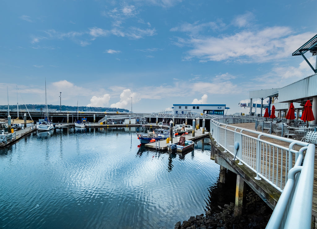 Seattle Waterfront, Seattle, Washington, USA: View of Ocean waterfront from Pier 66, Seattle, Washington, USA
