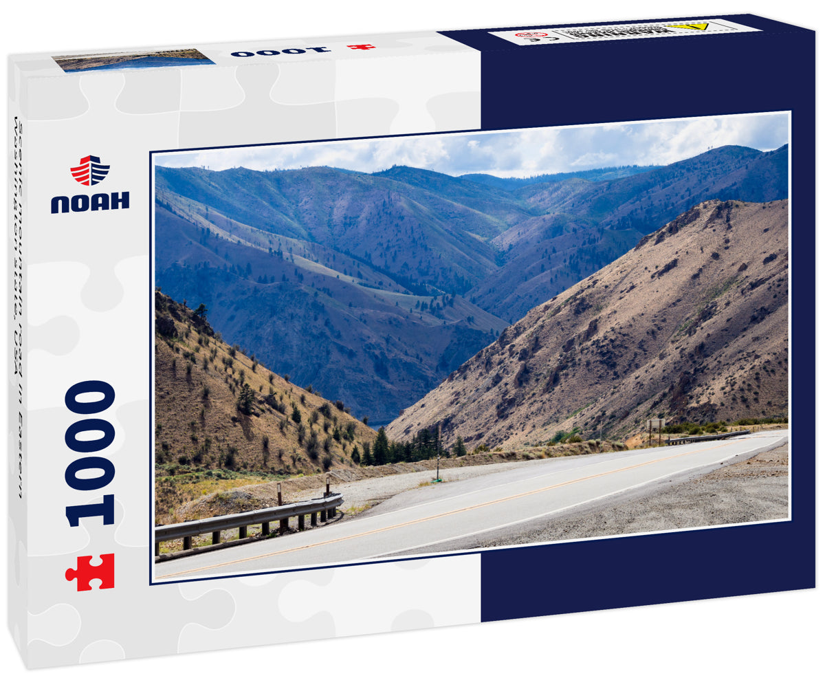 Scenic mountain road in Eastern Washington state, USA